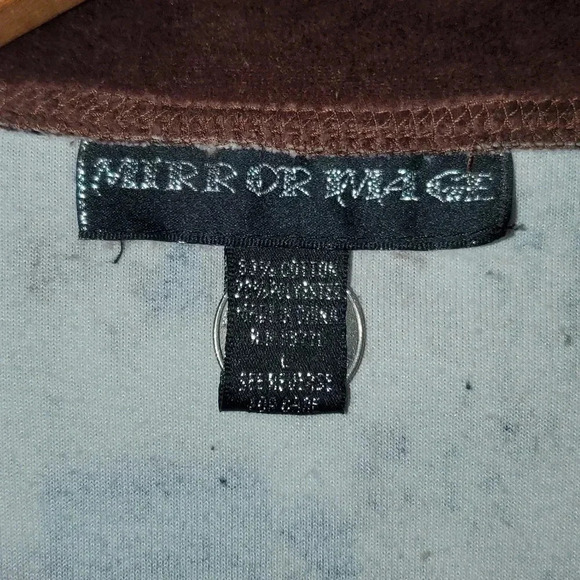 Mirror Image Animal Print Full Zip Stretch w Pockets Jacket Womens Size L - Picture 5 of 9